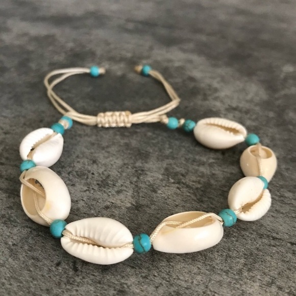 🐚 Seashell x Howlite Anklet 🐚 - Picture 4 of 7